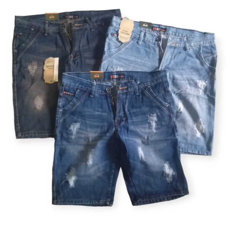 CELANA JEANS PENDEK SOBEK/ROBEK PREMIUM DISTROO ORIGINAL BY XPD