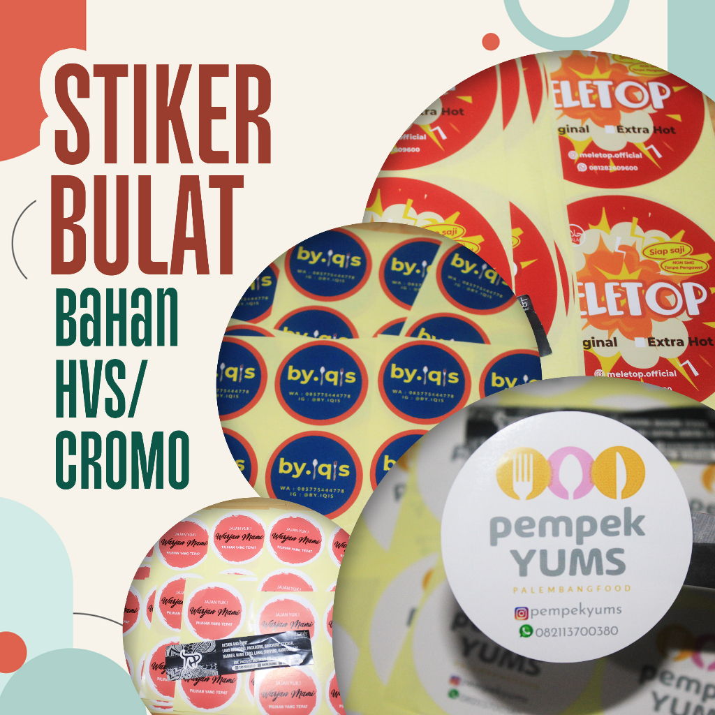 

Cetak Stiker Custom Bentuk BULAT | Bikin Stiker berbagai Ukuran | Label Shipping