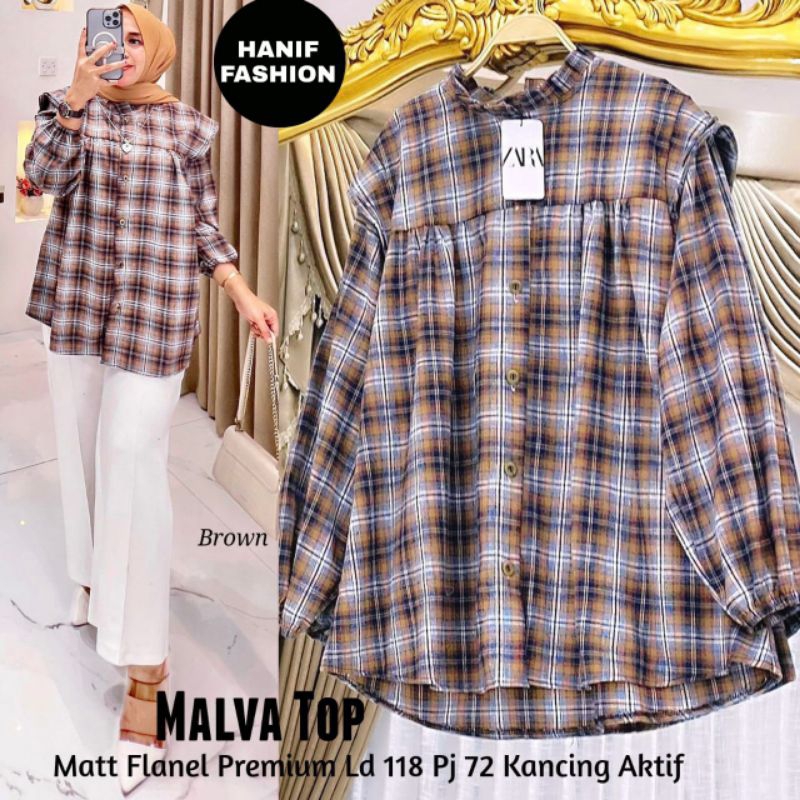 MALVA TOP BLOUSE WANITA