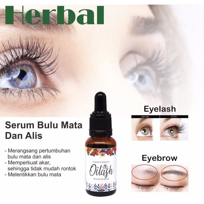 CS1-Serum Penumbuh Bulu Mata &amp; Penebal Alis / Serum Eyebrow &amp; Eyelash Oilash FREE sikat bulu mata