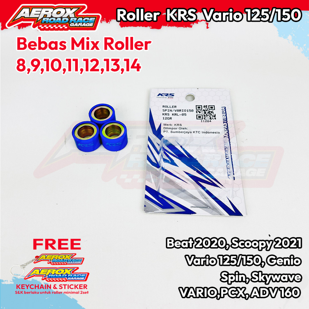 Roller KRS KTC MIX Vario 125 150 PCX ADV 160 GENIO BEAT DELUXE SCOOPY 2020 2021 SPIN