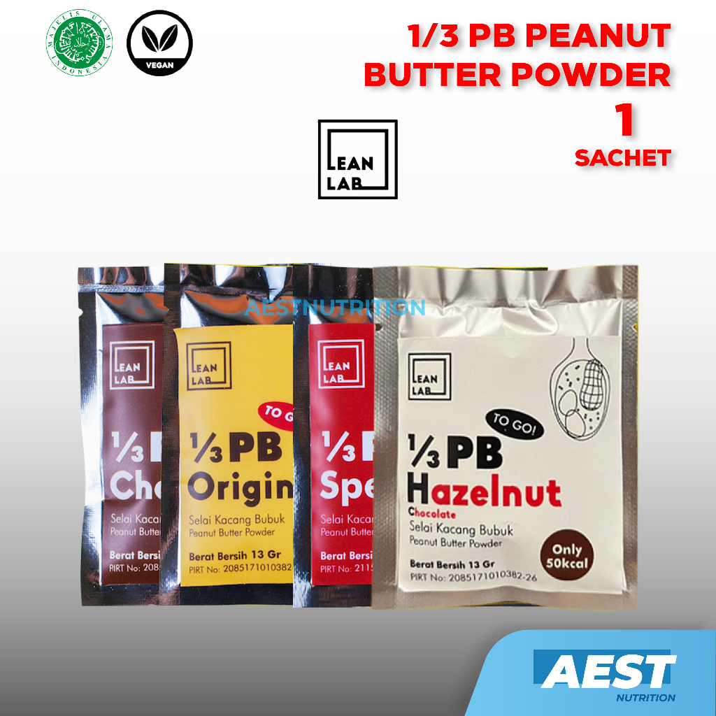 

Lean Lab 1/3 PB Selai Kacang Bubuk Sachet 13 gram Peanut Butter Powder