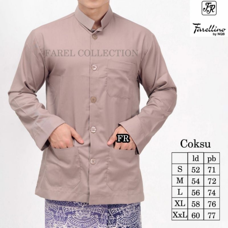 PALING MURAH KOKO HAIBAH AMMU ORIGINAL PREMIUM SEMI JAS SAKU DEPAN BAHAN KATUN MADINAH FARELINO