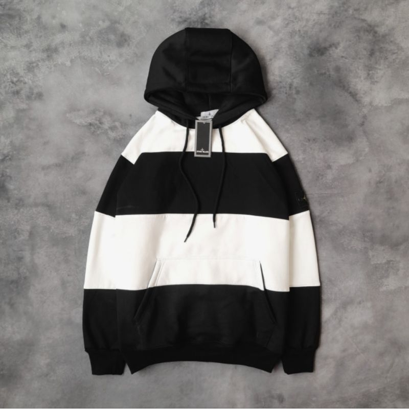 HOODIE JAKET SWEATER STONE ISLAND STRIPE FULLTAG &amp; LABEL