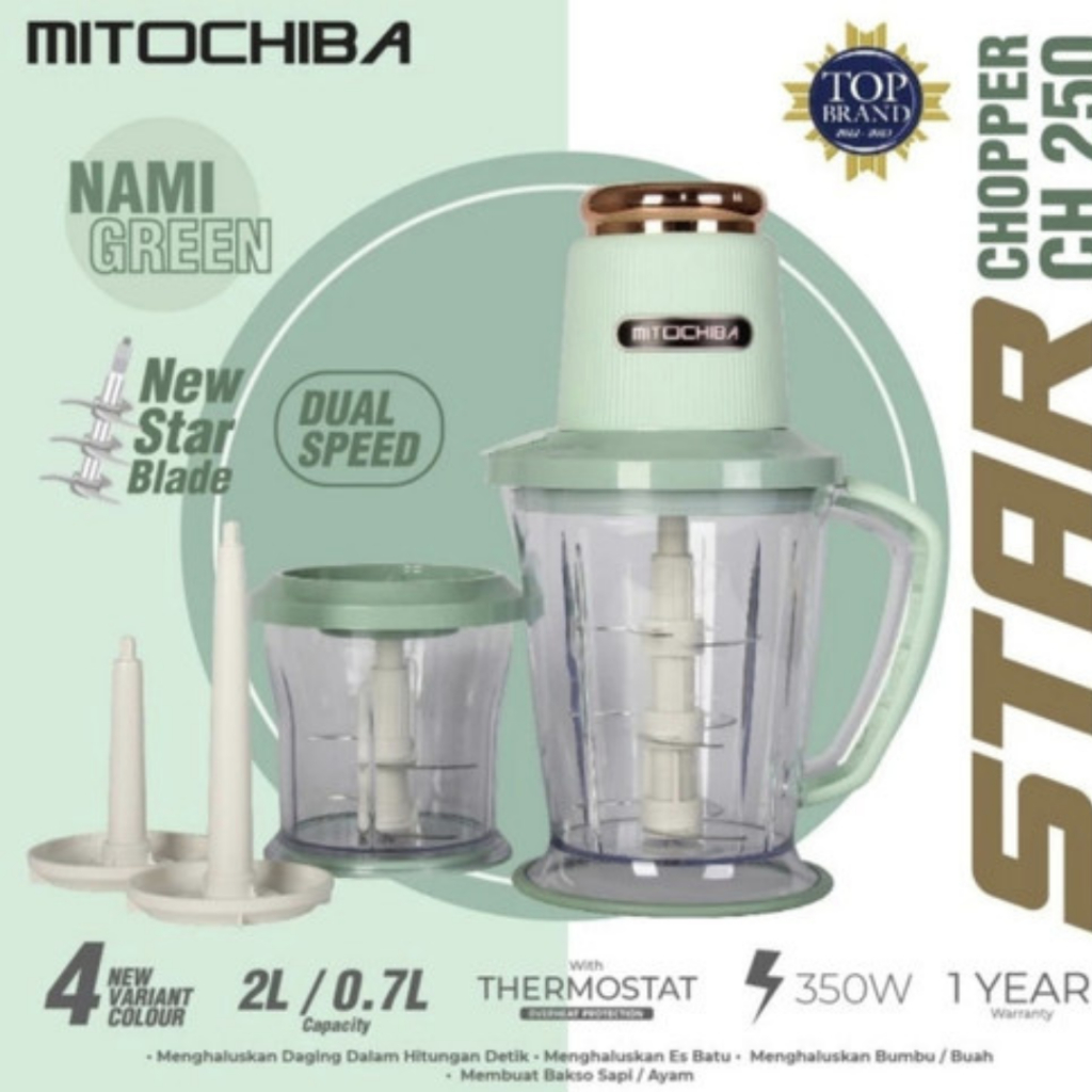 Mitochiba Star Chopper CH 250 2Liter CH250 Choper Penghalus Daging Dan Bumbu