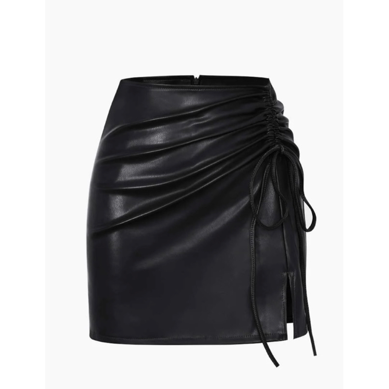 Skirt Mini Leather Rope Stretch/Melar