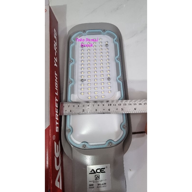 Ace Street Light murah 50W YL-RL01. Lampu jalan kampung rumah terang nyala putih