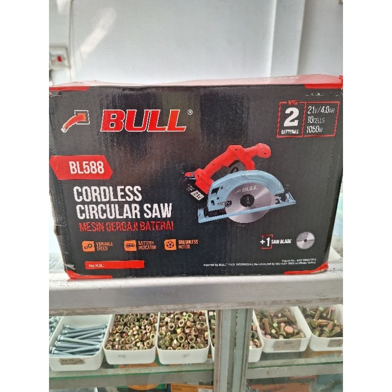 Mesin Gergaji Baterai circular saw BULL BL588