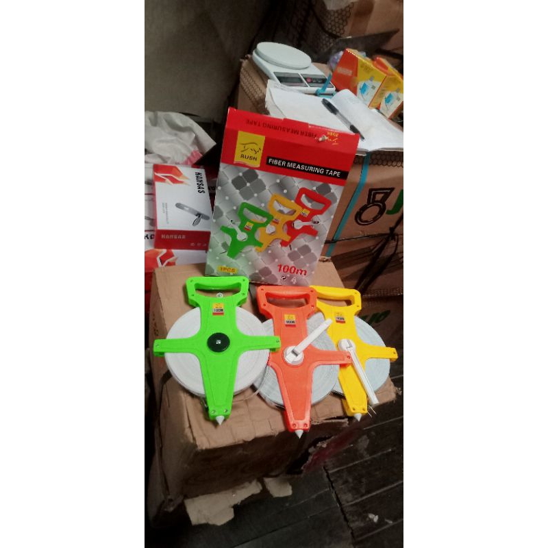 Meteran Roll 100 meter "RUSH" / Meteran Tanah / Meteran 100 meter