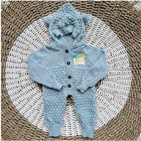 RAJUT BAYI NEWBORN JUMPER POMPOM BODYSUIT RAJUT