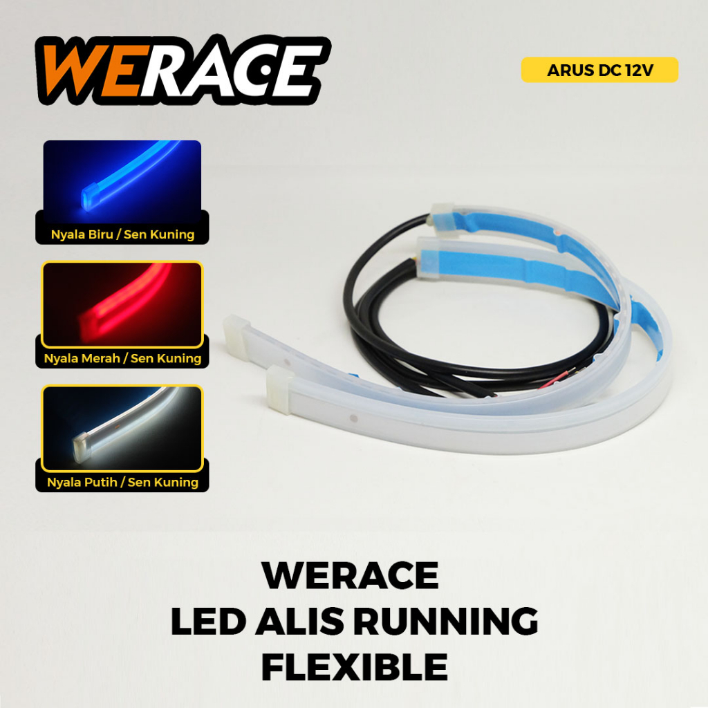 [WERACE] LED ALIS GEPENG / DRL SLIM / + RUNNING 30CM/45CM/60CM 12V (HARGA 1 SET, ISI 2 PCS)