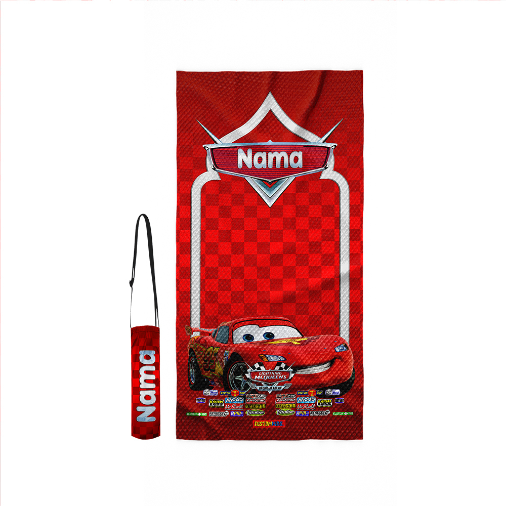 Customkids Sajadah Anak Karakter Kartun Cars Custom Nama