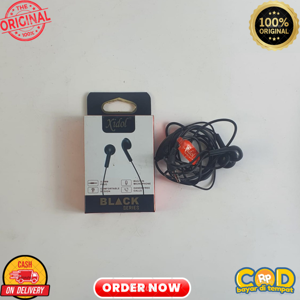HEADSEAT HEADSET HETSET EARPHONE XIDOL BLACK SERIES