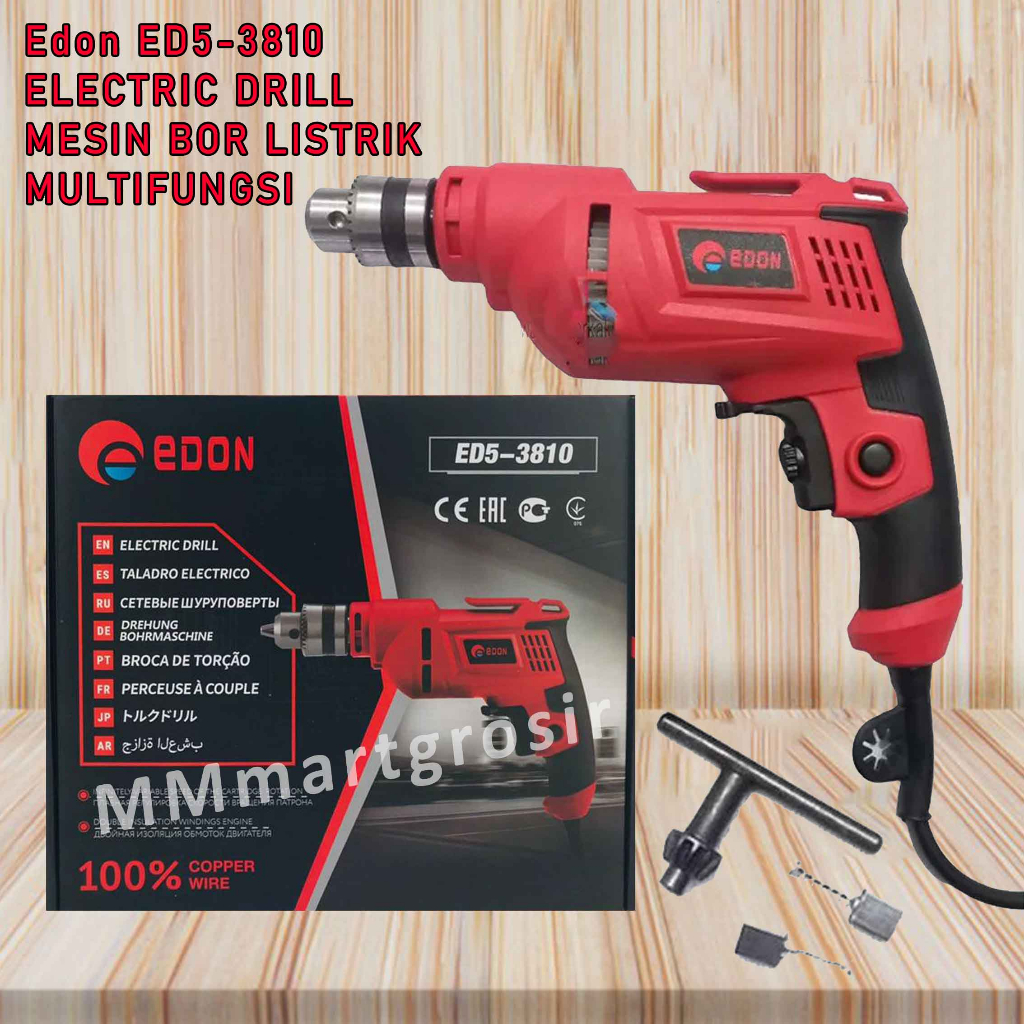 Edon ED5-3810 / Electric Drill / Mesin Bor Listrik / Mesin Bor Tangan