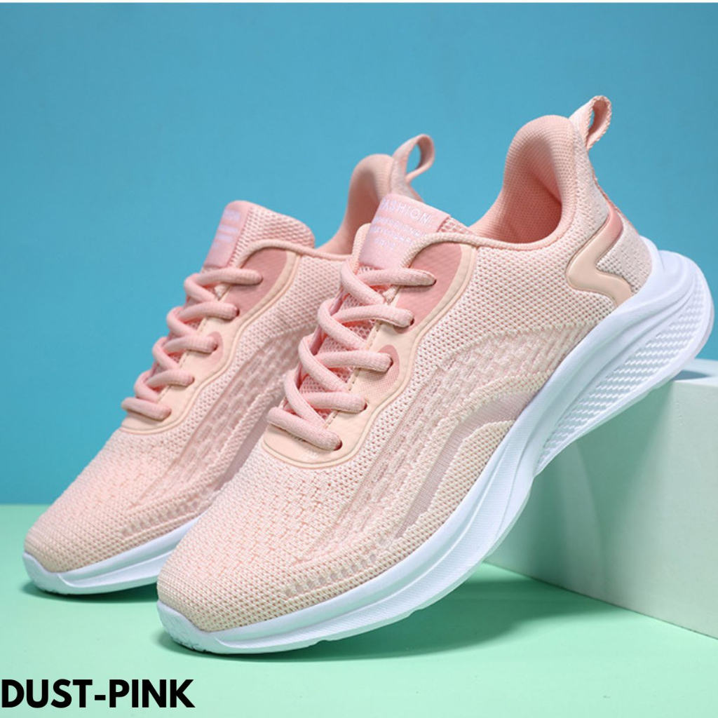 FINDME 36-40 DUST SEPATU SNEAKERS WANITA BERTALI ANTI SLIP SPORT LARI JALAN CANTIK CANVAS MESH