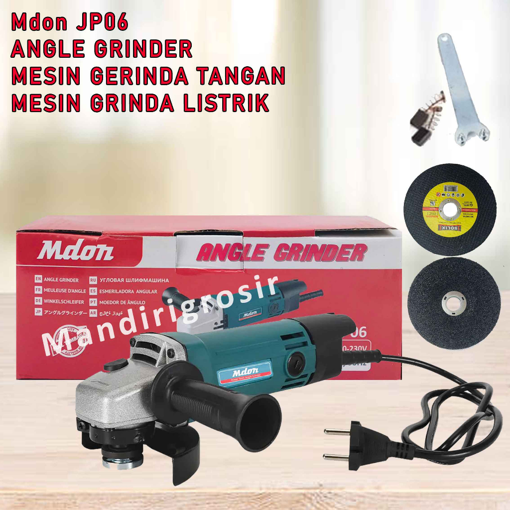 Angle Grinder* Mdon JP06* Mesin Gerinda Tangan* Mesin Grinda Listrik