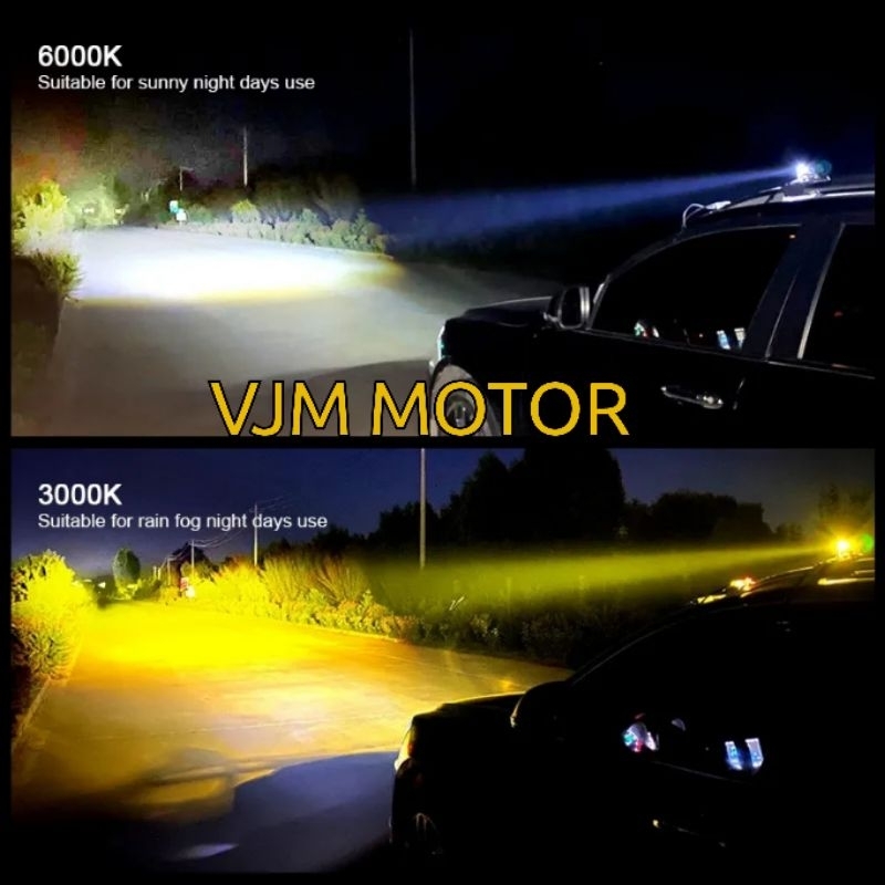 lampu sorot mini driving single Di stang motor / Mobil Terang 12/14 volt