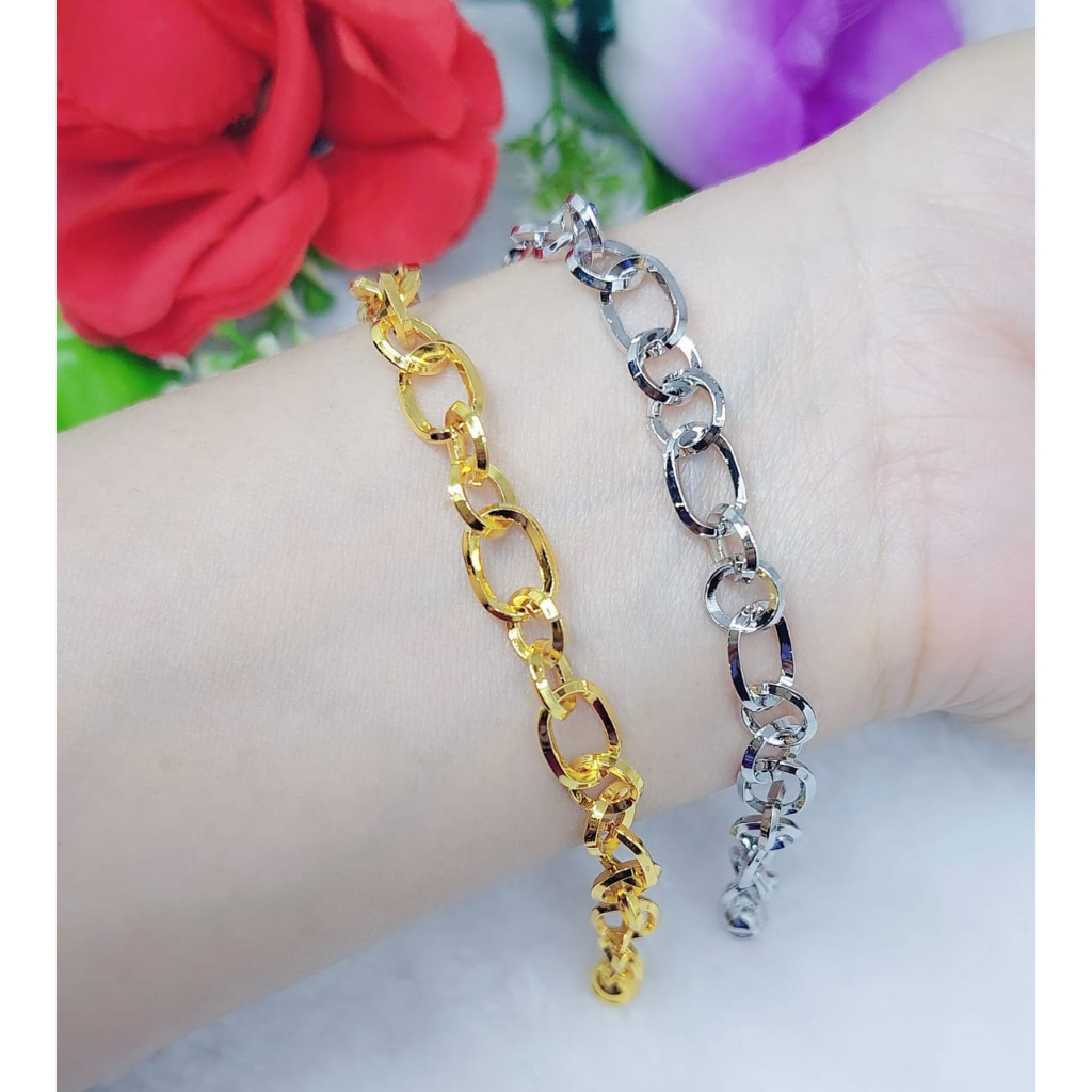 Gelang Xuping Rantai Polos Baru Lapis Emas Perhiasan Wanita R141