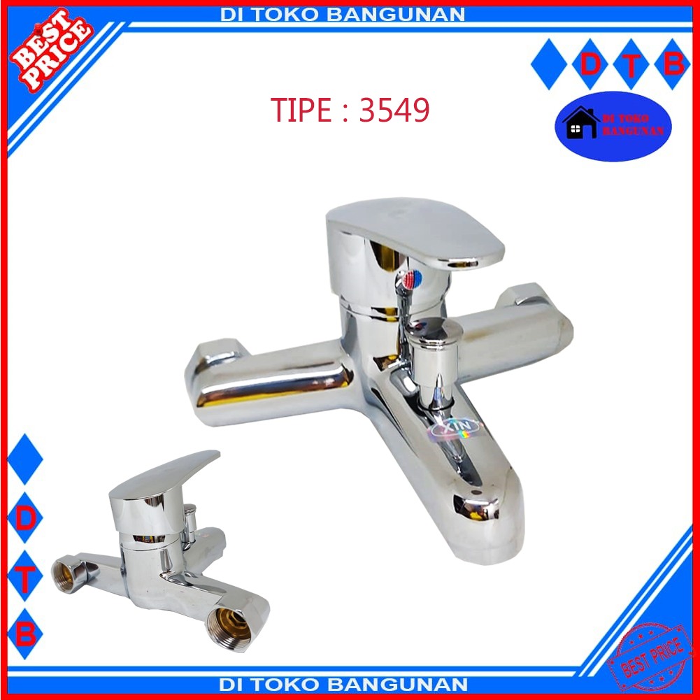 Kran Air Panas Dingin Bath XIN Kuningan Keran Bakip Bathub