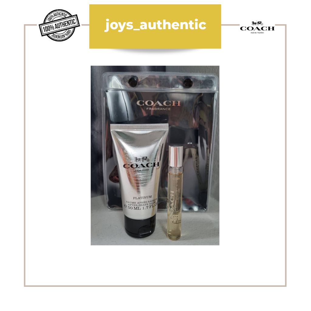 Krim Penyukur Pria Coach platinum edp set (parfum 7.5ml + after shave balm 50ml) Man Shaving Cream A