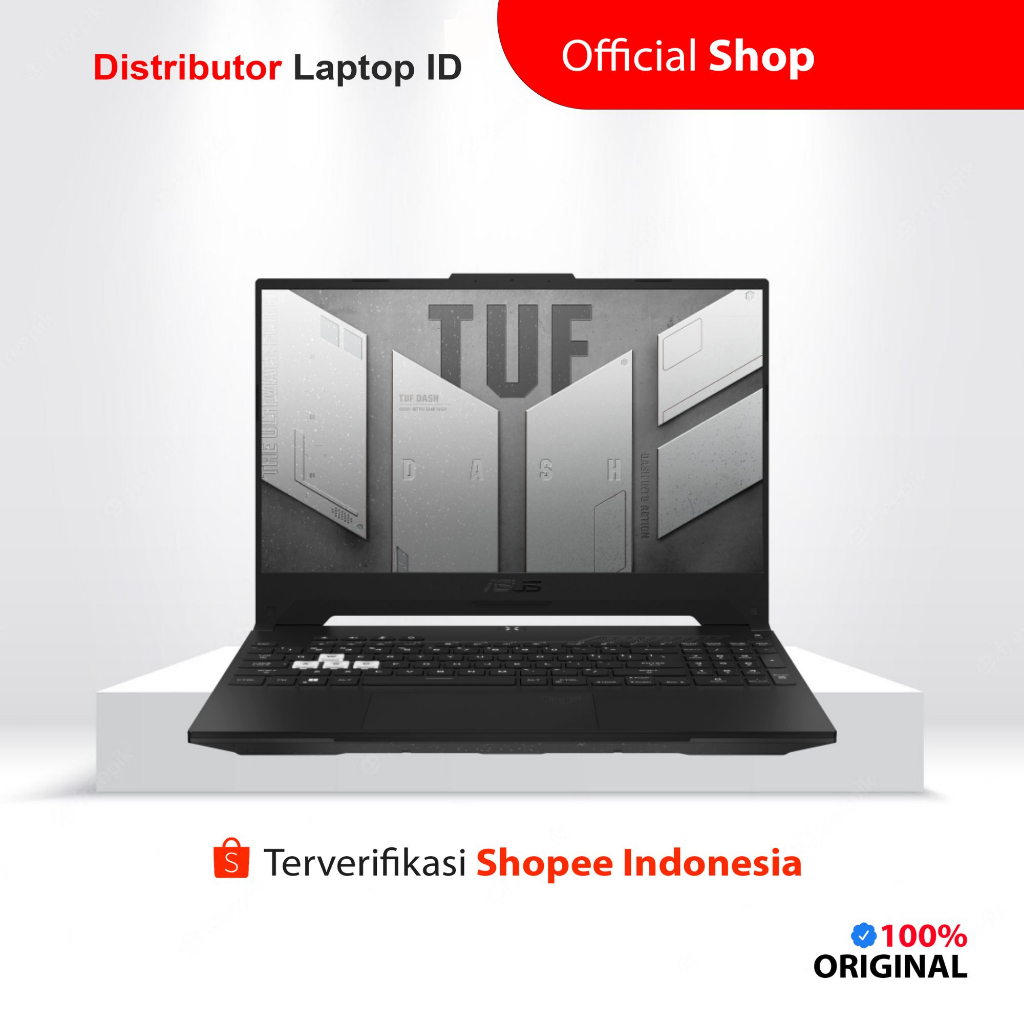 LAPTOP GAMING ASUS TUF DASH F15 FX517ZC / CORE i7 12650H RTX 3050 / RAM 16GB SSD 1TB / 15 INCH IPS 144Hz / WINDOWS 11 OHS - CICILAN 0%