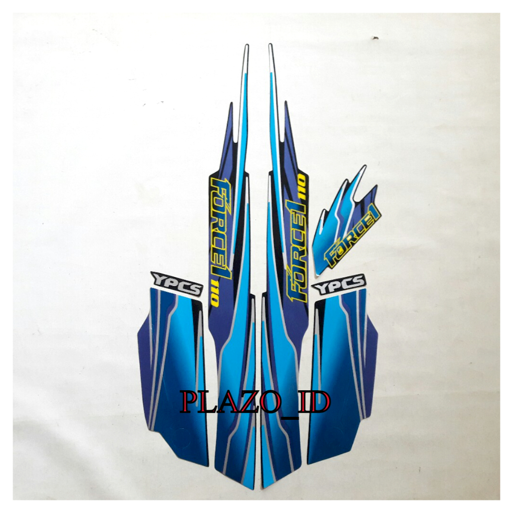 Stiker lis motor striping yamaha force 1 1995 biru