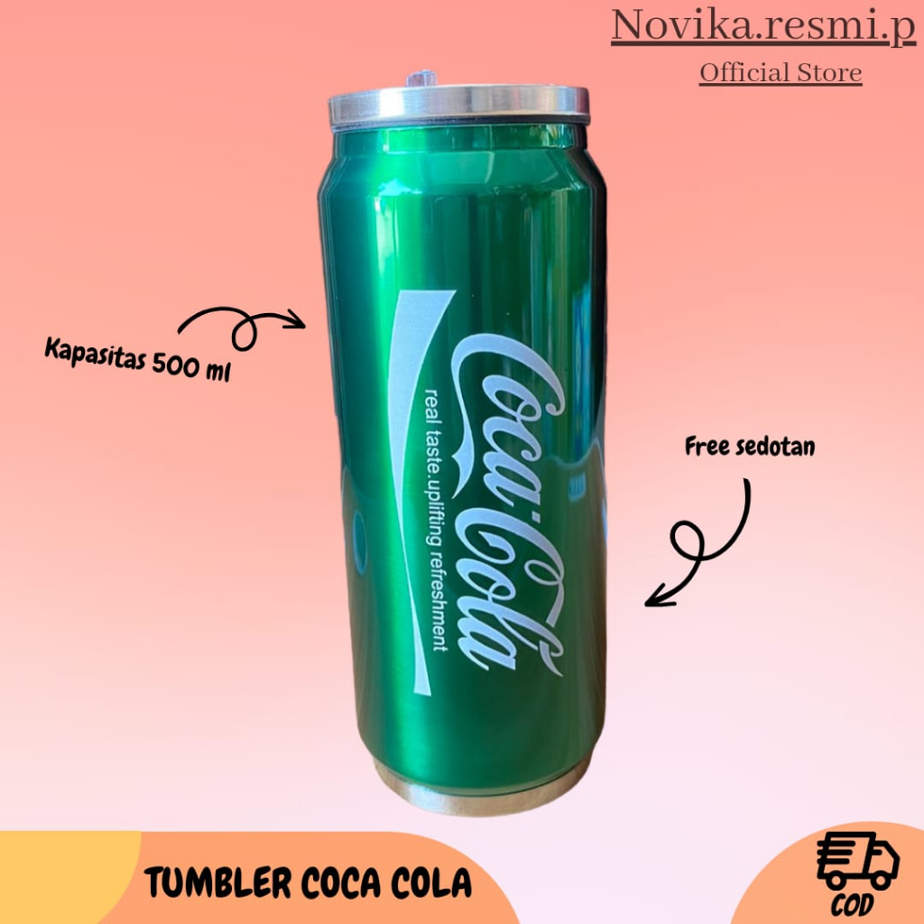 TUMBLR COCCA COLLA METALIC BOTOL AIR MINUM STAINLESS 500 ML TRAVEL SERBAGUNA BOTOL SPORT FREE SEDOTAN