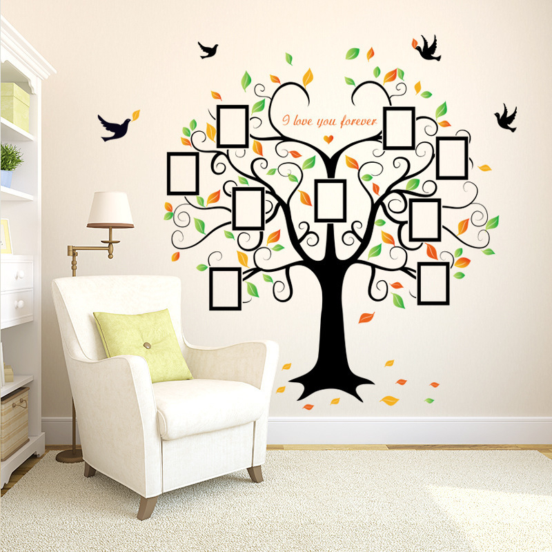 WALLSTICKER WALLSTIKER STIKER SETIKER DINDING POHON FOTO PHOTO FRAME AB WALSTICKER WALLSTIKER DEKORASI RUMAH RUANG TAMU KELUARGA KEKINIAN POHON DAUN DEKOR DECOR HIASAN DINDING MINIMALIS MINIMALIST TEMPELAN TEMBOK PINTU JENDELA KACA @banyak