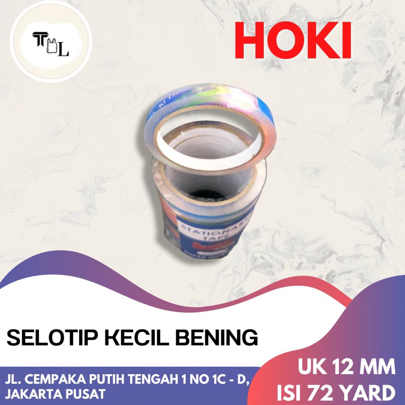 

Selotip Bening Super Clear Hoki - 12mm - Isi 72 yard