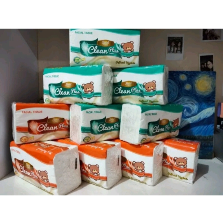 [GPB] TISU FACIAL CLEAN PLUS 180 SHET 2 PLY/ TISU MAKAN /TISU KERTAS