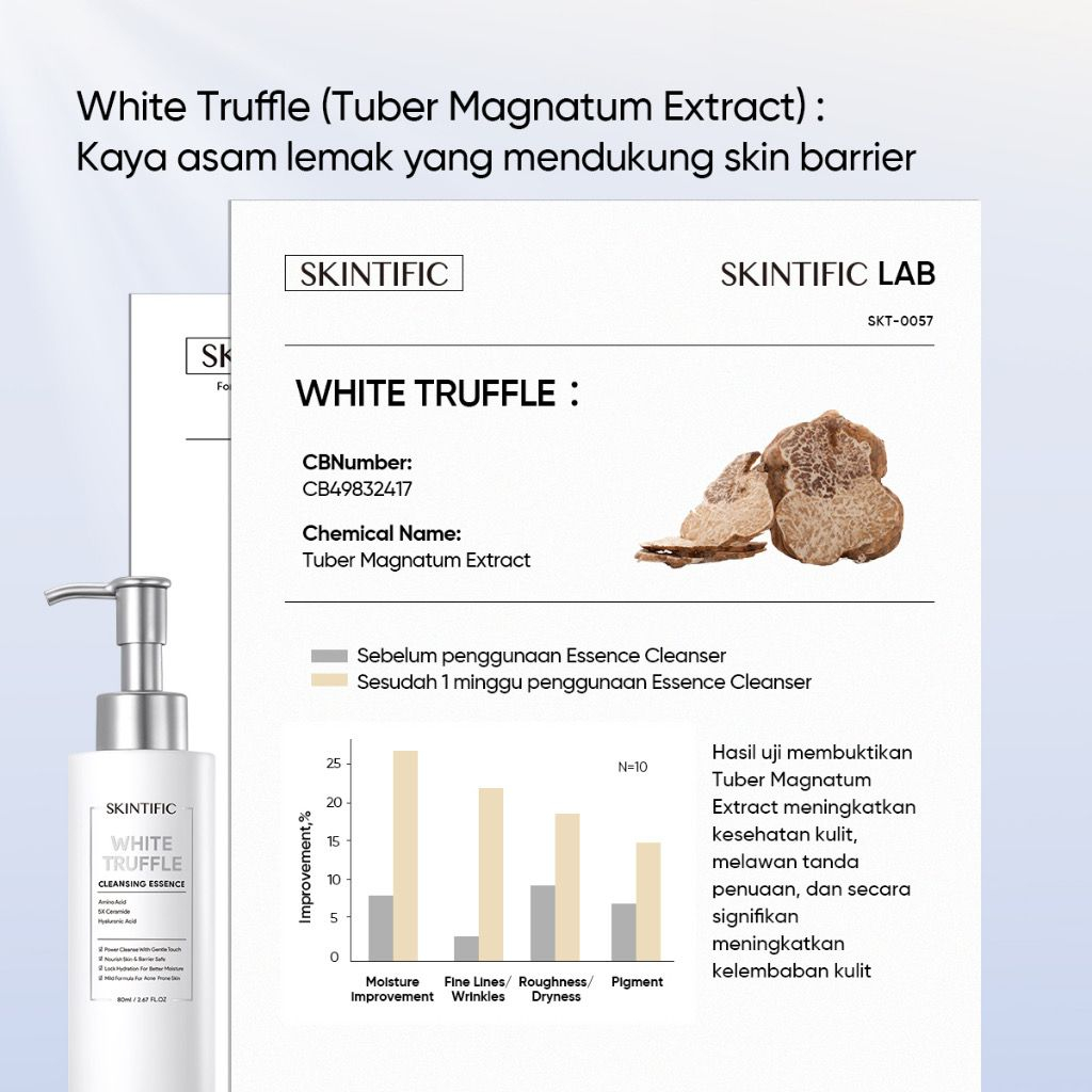 SKINTIFIC White truffle Cleansing Essence-Pembersih Wajah