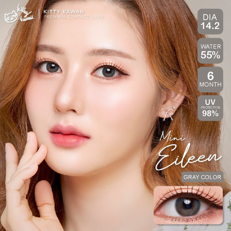 Softlens Kitty Kawaii Mini Eileen Gray / Grey / Abu Normal Minus Beda Minus