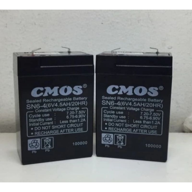 CMOS BATERAI AKI KERING 6 V 4,5 AH BATERAI EMERGENCY