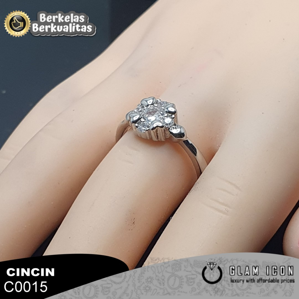 Cincin Wanita mata bunga love C0015 CCS