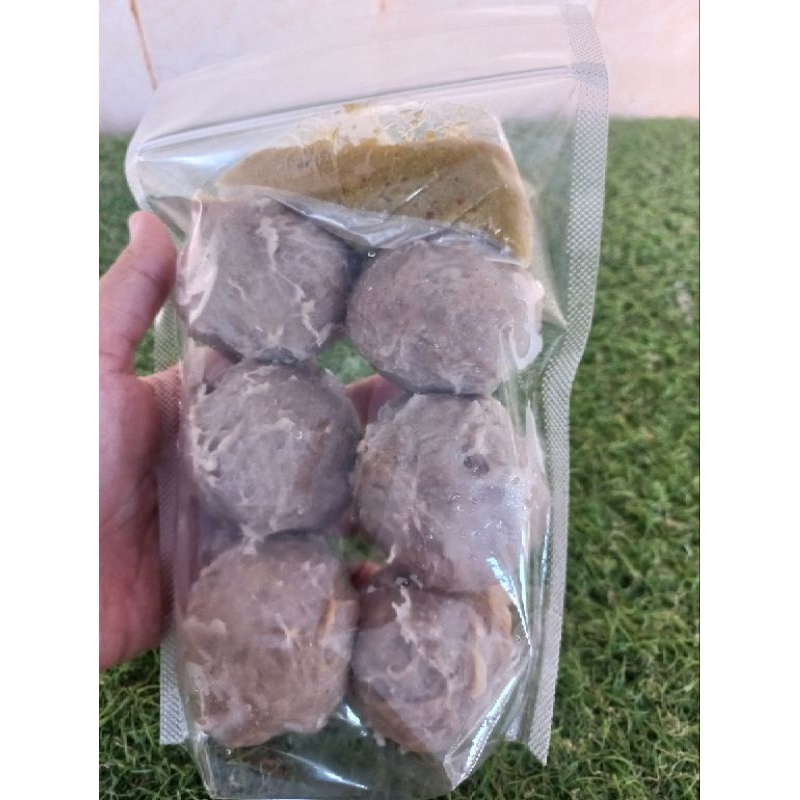 

Pentol bakso sapi jumbo/tenis + bumbu