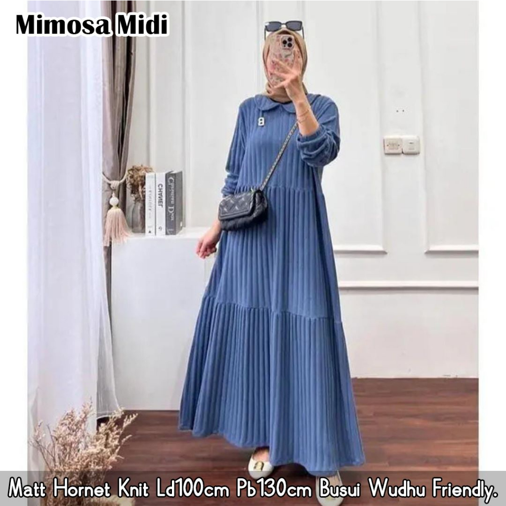 MIMOSA DRESS KNIT TEBAL PREMIUM