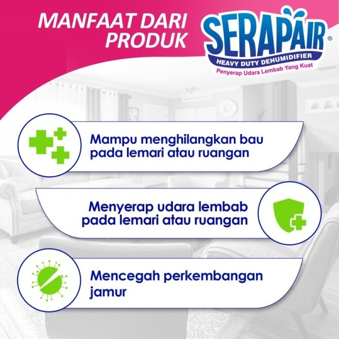 BAGUS SERAPAIR 700 ML SQUARE BOX EXTRA FRESH SERAP AIR ANTI LEMBAB