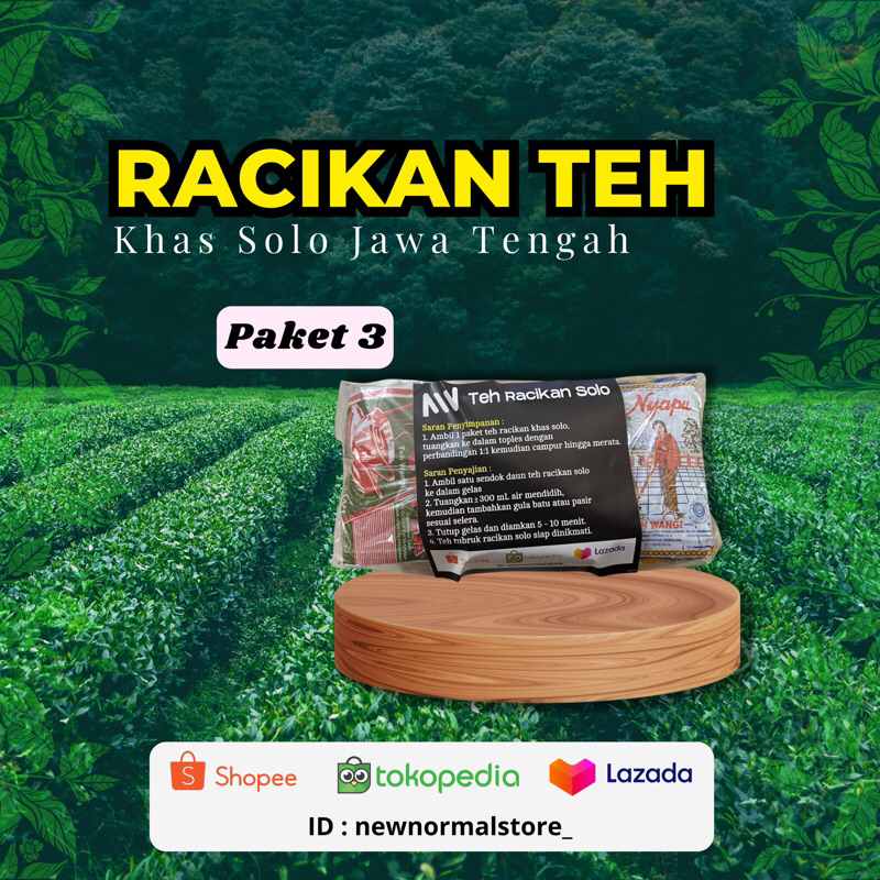 PAKET 3 TEH KOMBINASI KHAS SOLO / RACIKAN SPESIAL TEH CAP 999 GOPEK NYAPU