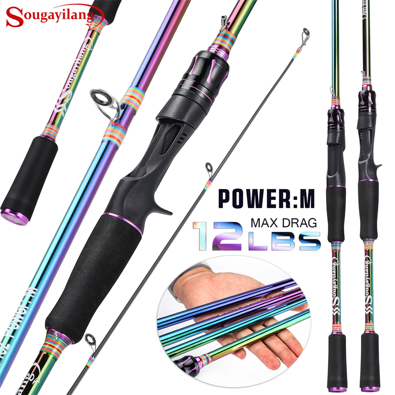 Sougayilang Joran Pancing 6-12LB 180-210cm Joran  2 Bagian Carbon Fiber Joran UL Joran BC