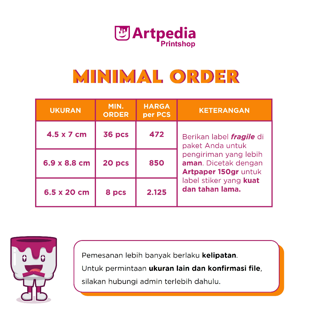 

STICKER FRAGILE / STIKER AWAS PECAH / STIKER JANGAN DIBANTING / STICKER VIDEO UNBOXING / STIKER BARANG PECAH BELAH / STICKER CHROMO / STICKER VINYL / STICKER TRANSPARANT / STICKER CUTTING / KISSCUT STICKER