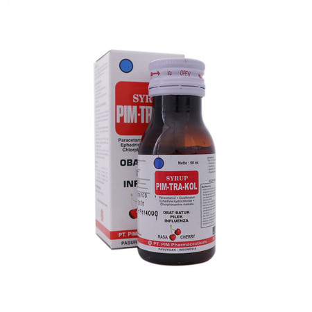 PIMTRAKOL SYRUP RASA CHERRY / UNTUK BATUK,PILEK DISERTAI DEMAM ANAK
