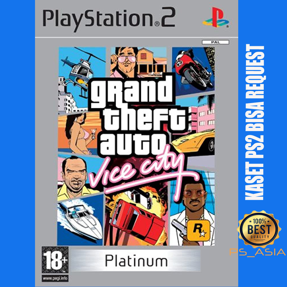 Kaset PS2 GTA Vice City (Platinum)