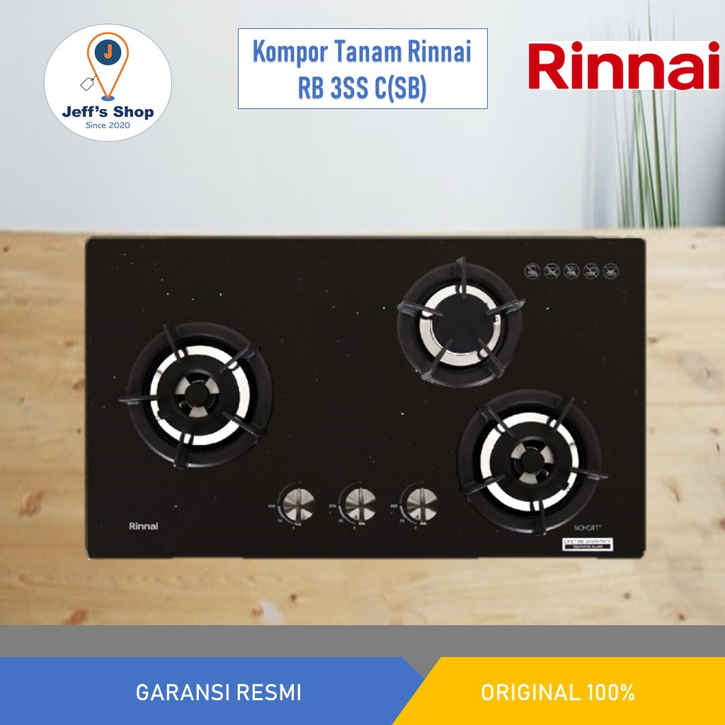 Kompor Tanam Rinnai 3 Tungku RB 3SS C (GB)