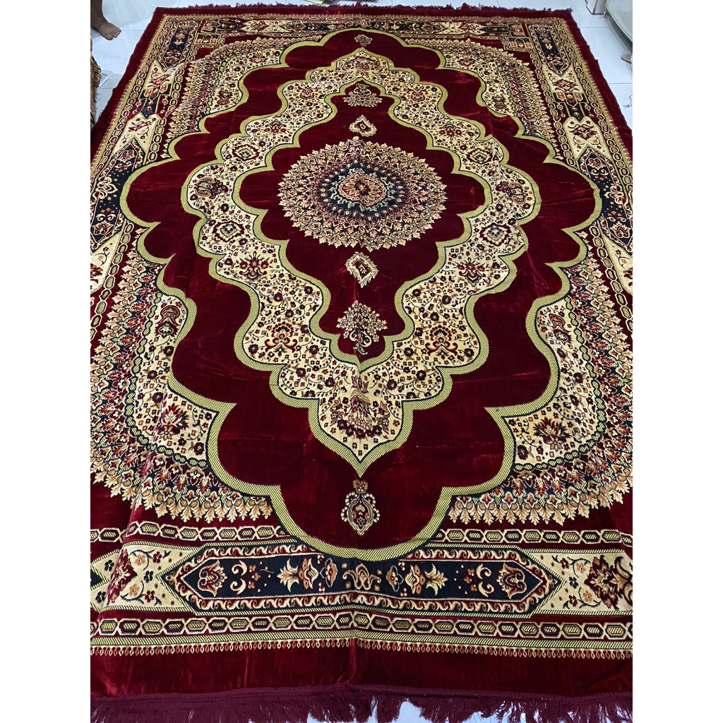 Karpet Carpet Permadani Hambal Alas Lantai Lipat Beludru Turkey Turki Jumbo 230 cm x 340 cm