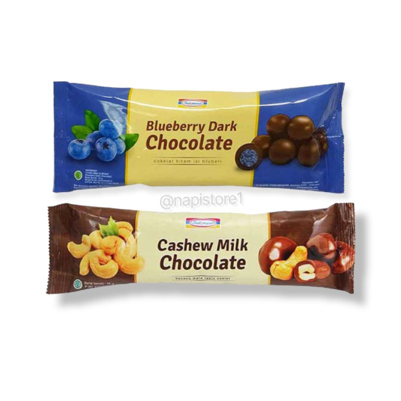 Cashew Milk Chocolate | Bluberry dark Chocolate Indomaret 45g