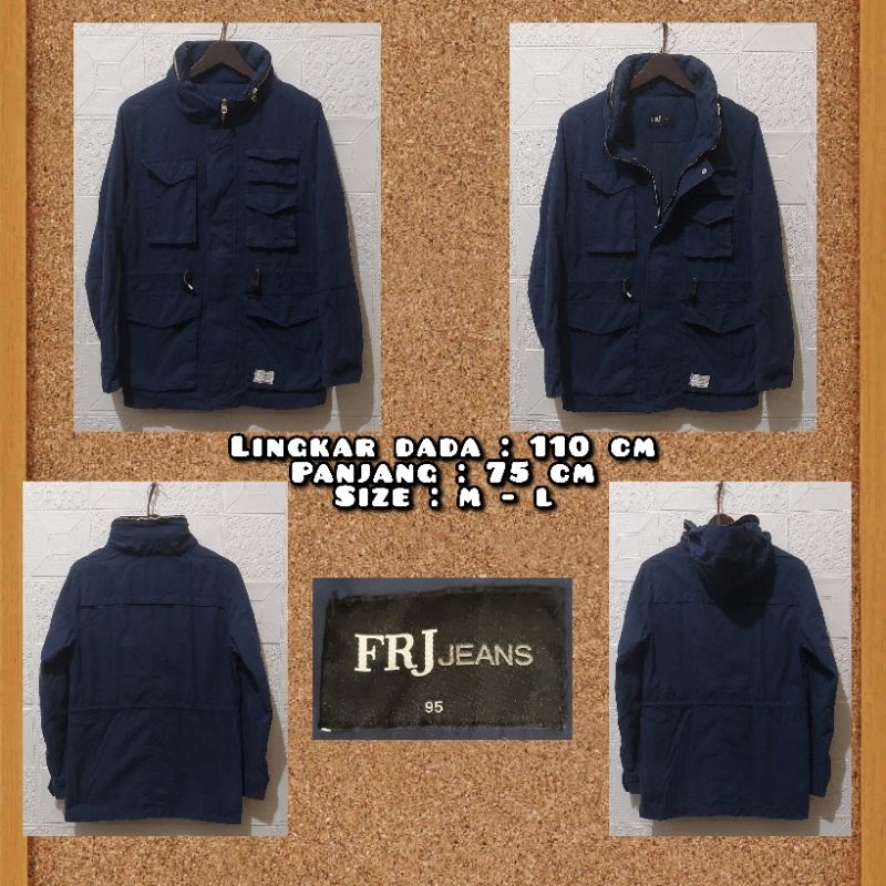 Jaket Parka FRJ Jeans Warna Navy Second Original.
