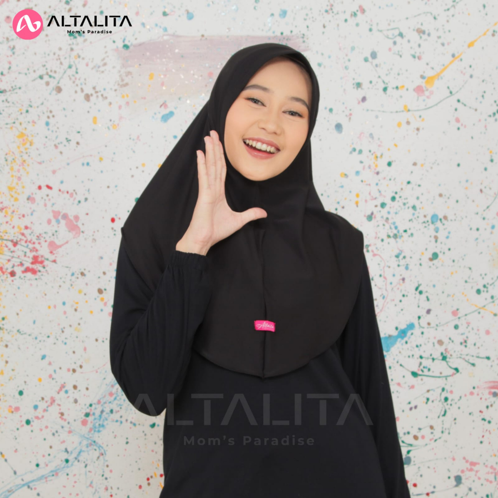 Altalita - Kerudung Bergo Qiara Penguin Size S Jilbab Sport Instan Menutup Dada Terbaru Hijab Jersey Instan Premium Cocok Untuk Sekolah Olahraga Volly Futsal Senam dan Sehari-Hari