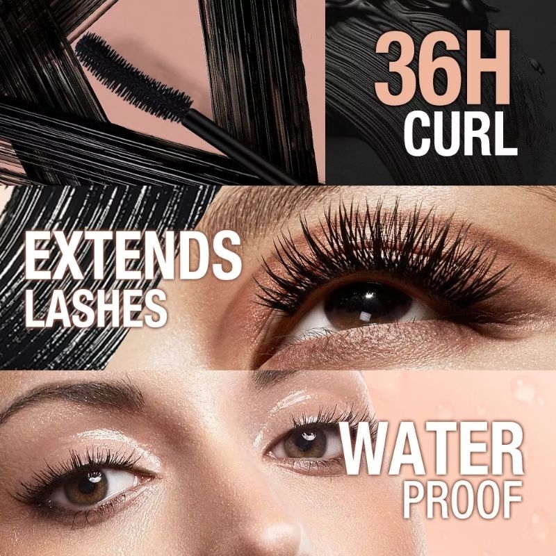 O.TWO.O GOLD MASCARA WATERPROOF LONG LASTING / MASCARA O.TWO.O FIBER LASH BOLD HITAM ANTI AIR DAN BADAI