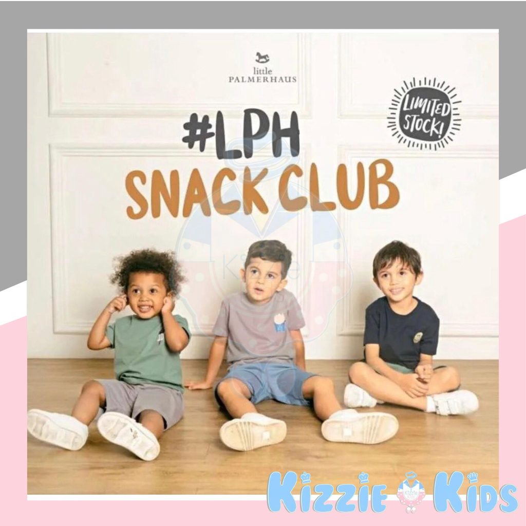 Little Palmerhaus SNACK CLUB Setelan Anak Pendek / Stelan Baju Celana Anak