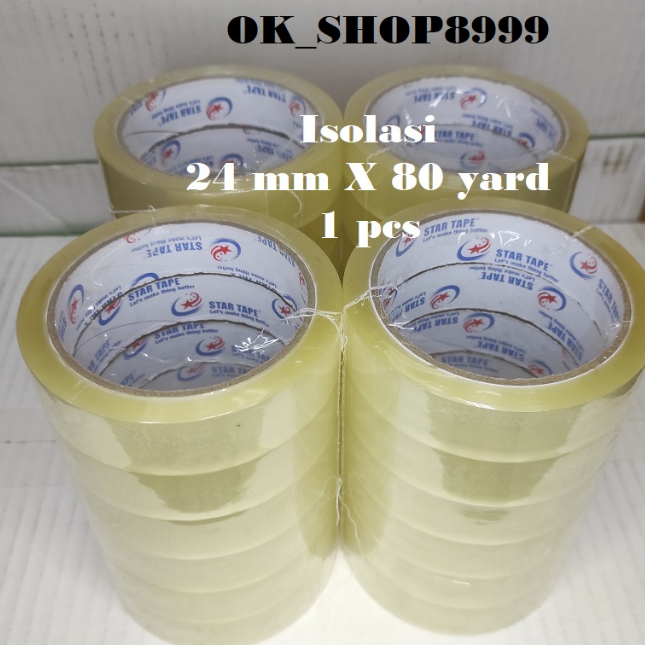 

SOLASIBAN BENING SEDANG ISOLASI / SELOTIP SEDANG / 1 INCH X 80 YARD / 24 MM MERK GOLDEN STAR TAPE /NAWA TAPE 1 PCS